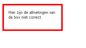 Voorbeeld afmetingen box element op blokniveau