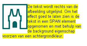 Voorbeeld zwevende elementen