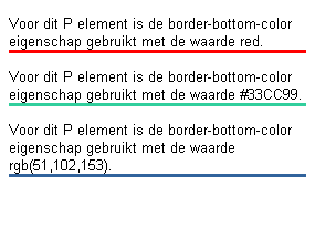 Voorbeeld border-bottom-color