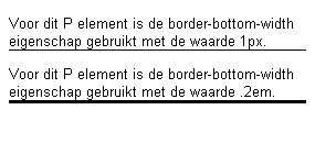 Voorbeeld border-bottom-width