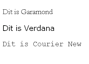 Voorbeeld font-family