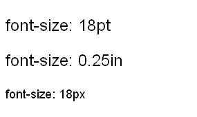 Voorbeeld font-size