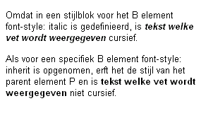 Voorbeeld font-style