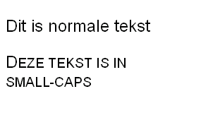 Voorbeeld font-variant