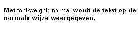 Voorbeeld font-weight