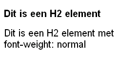 Voorbeeld font-weight