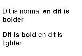 Voorbeeld font-weight