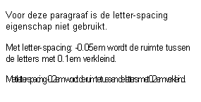 Voorbeeld letter-spacing