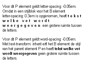 Voorbeeld word-spacing