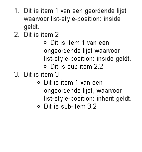 Voorbeeld list-style-position