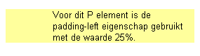 Voorbeeld padding-left