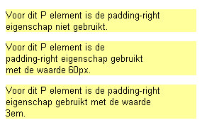 Voorbeeld padding-right