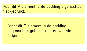 Voorbeeld padding