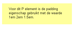 Voorbeeld padding