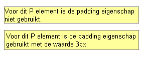 Voorbeeld padding