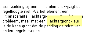 Voorbeeld padding