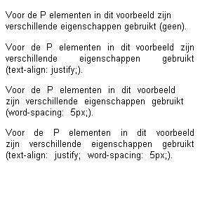 Voorbeeld text-align