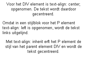 Voorbeeld text-align