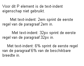 Voorbeeld text-indent