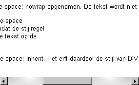 Voorbeeld white-space
