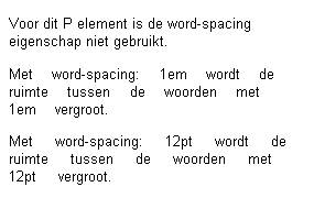 Voorbeeld word-spacing