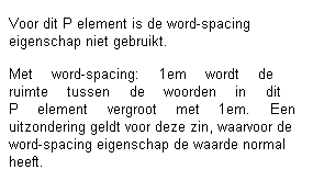 Voorbeeld word-spacing