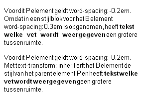 Voorbeeld word-spacing