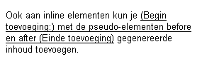 Voorbeeld before en after pseudo-element selectors