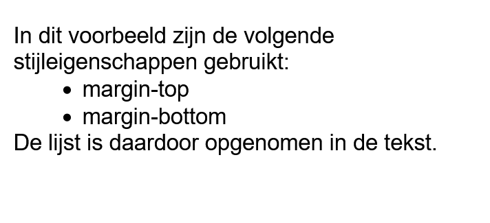 Voorbeeld gebruik stijlen