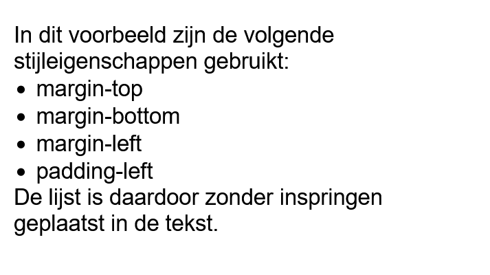 Voorbeeld gebruik stijlen