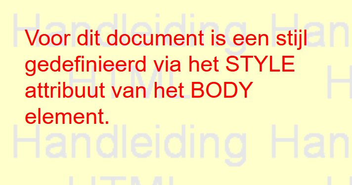 Voorbeeld gebruik stijlen