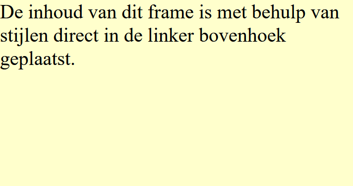 Voorbeeld gebruik stijlen