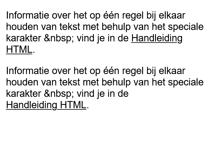 Voorbeeld tekst bijeen houden