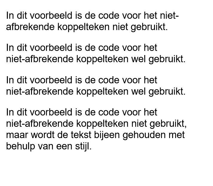 Voorbeeld tekst bijeen houden