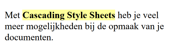 Voorbeeld gebruik stijlen