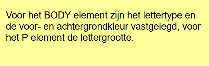 Voorbeeld gebruik stijlen
