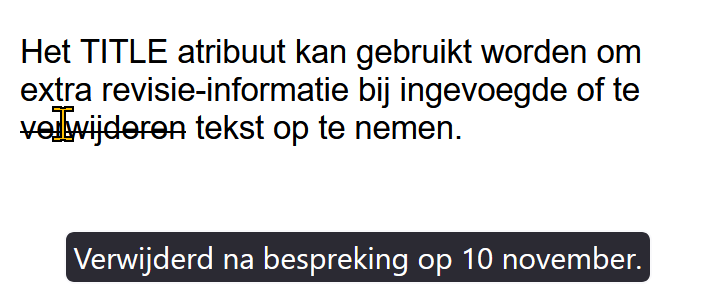 Voorbeeld revisie-informatie